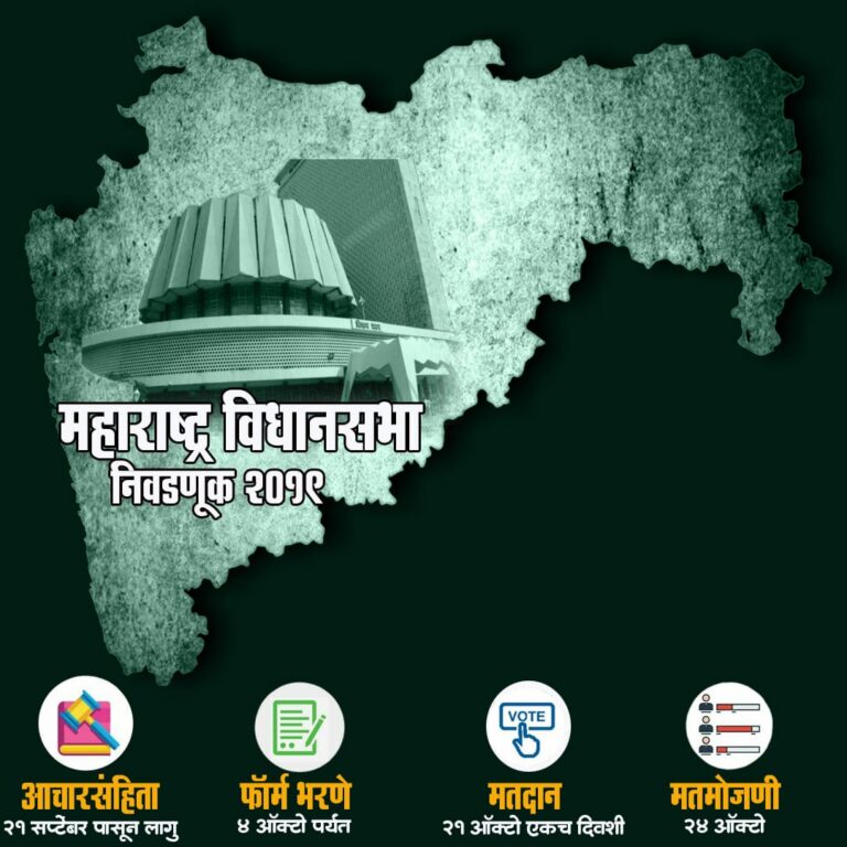 महाराष्ट्रात विधानसभेची निवडणूक जाहीर.
